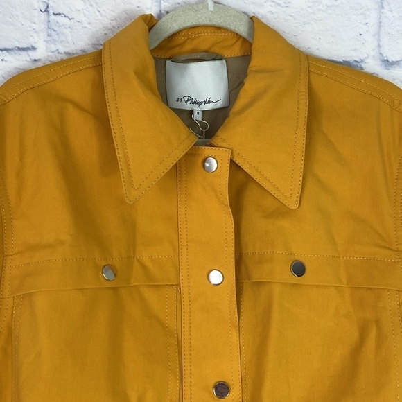 Phillip Lim 3.1 Trench Bomber marigold yellow jacket 8 NWT - Picture 2 of 8